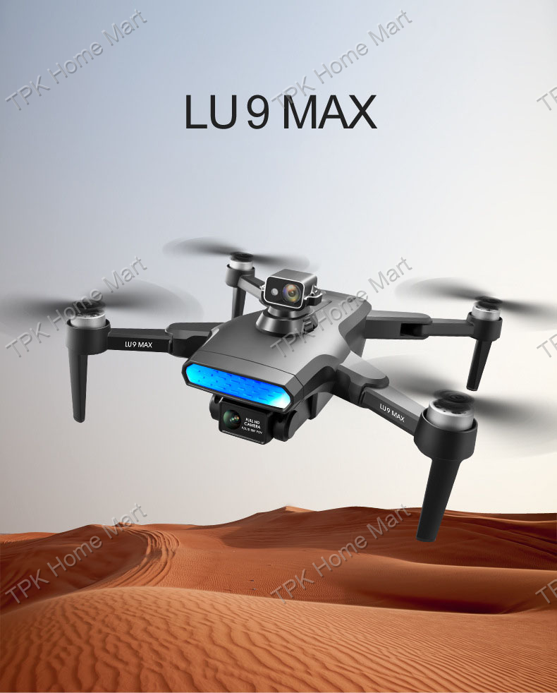 รูปภาพรายละเอียดของ โดรน โดรนบังคับ LU9 Max GPS Drone Brss มอเตอร์ หลีกเลี่ยงอุปสรรค