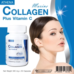 ภาพหน้าปกสินค้าคอลลาเจน เปปไทด์ จากปลาทะเล ผสม วิตามินซี  x 1 ขวด เอเธน่า Marine Collagen Peptide Plus Vitamin C Athena ที่เกี่ยวข้อง