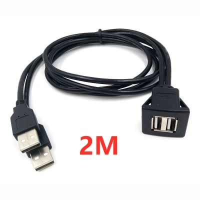 NIIJR Lo Lo Lo Lo Chêm USB 2.0 Bảng Điều Khiển Xe Máy USB Kéo Flush / Mount / Socket Cáp Mở Rộng Dây Điện Thoại Tại Cổng Kéo Nam Sang Nữ (2)