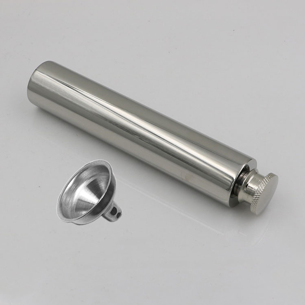zitaotangb® Mini Portable 2oz Stainless Steel Hip Flask Mirror Polished Tube for Alcohol