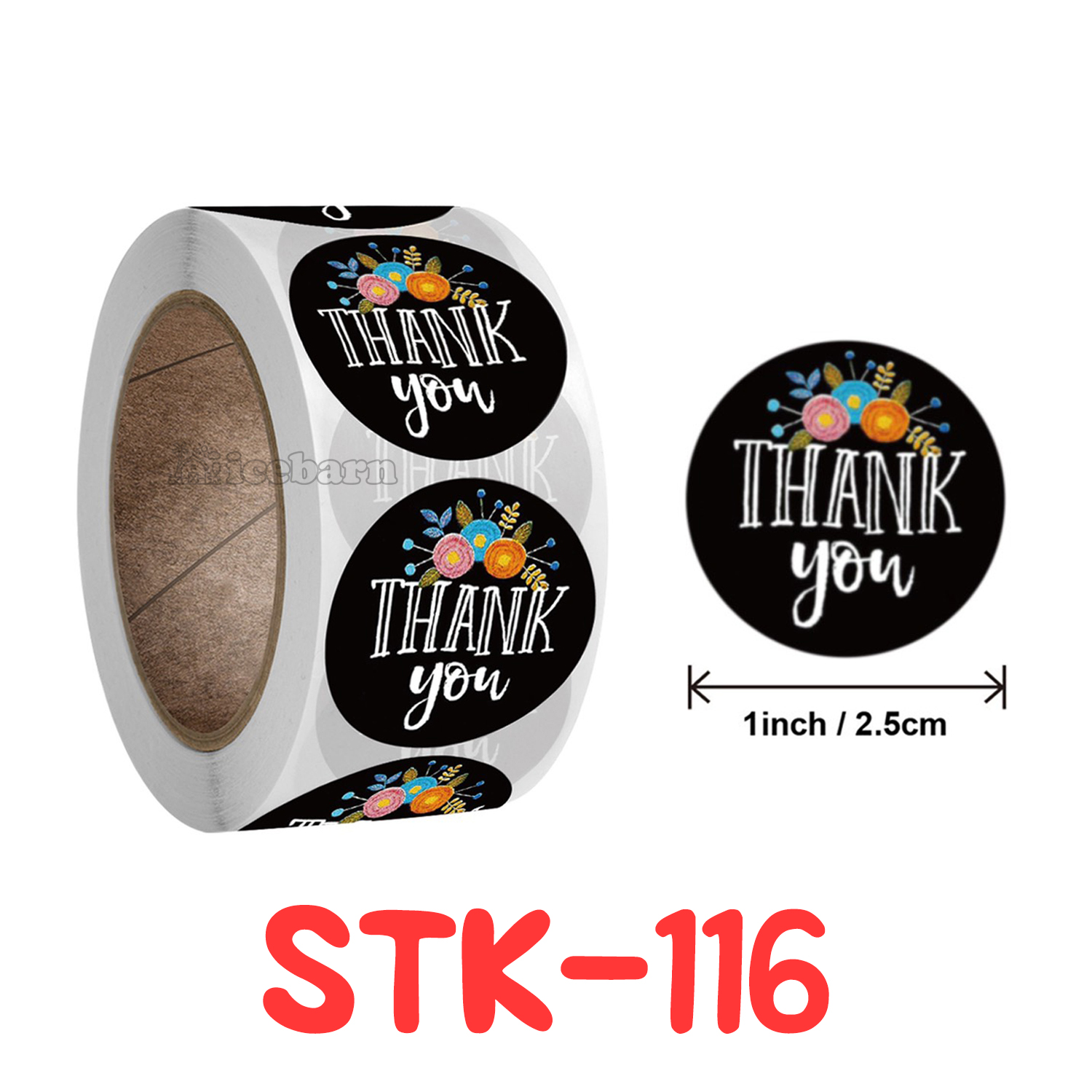 ม้วน 100 ดวง สติกเกอร์ขอบคุณ สติกเกอร์ ขอบคุณ แบบเยอะมาก! (STK-1) Various Pattern Thankyou Sticker Thank You Sticker (100 Pieces/Roll)