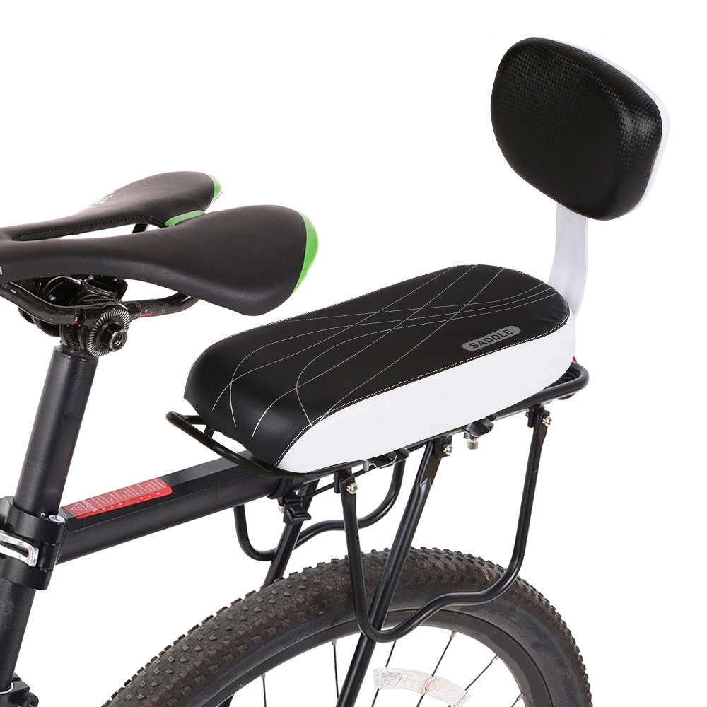 VITANIG จักรยานอุปกรณ์วงกลมเบาะสำหรับอานจักรยานเด็ก PU หนังจักรยานที่นั่งด้านหลังจักรยาน Saddle กลับเบาะซ้อนท้ายจักรยานจักรยานที่นั่งเด็ก