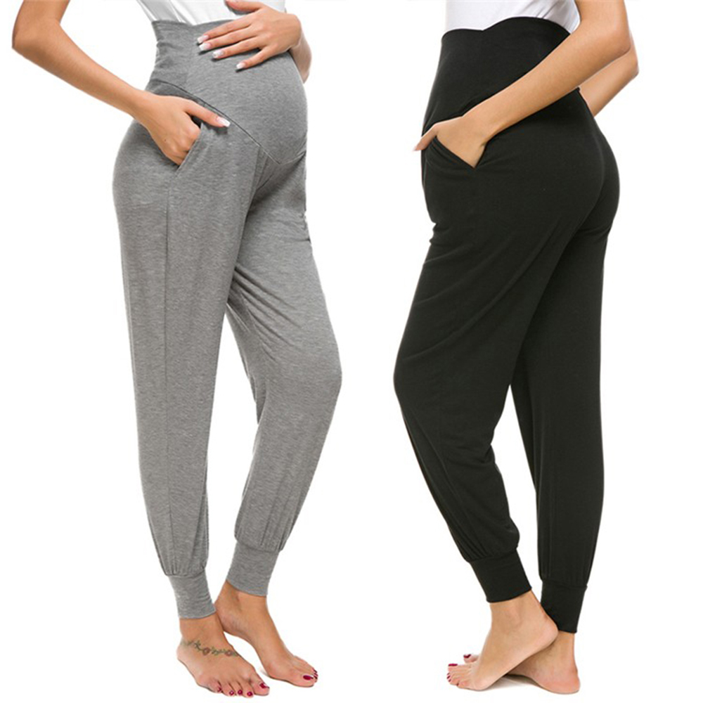 OE9W4M8ผู้หญิงกางเกงเข้ารูปกางเกงตั้งครรภ์ Belly ข้อเท้ากางเกงลำลองกางเกงคุณแม่กางเกงโยคะกางเกงฮาร์แลน