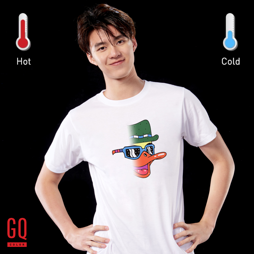 GQColor เสื้อยืดเปลี่ยนสีตามอุณหภูมิร่างกาย ลาย เป็ด