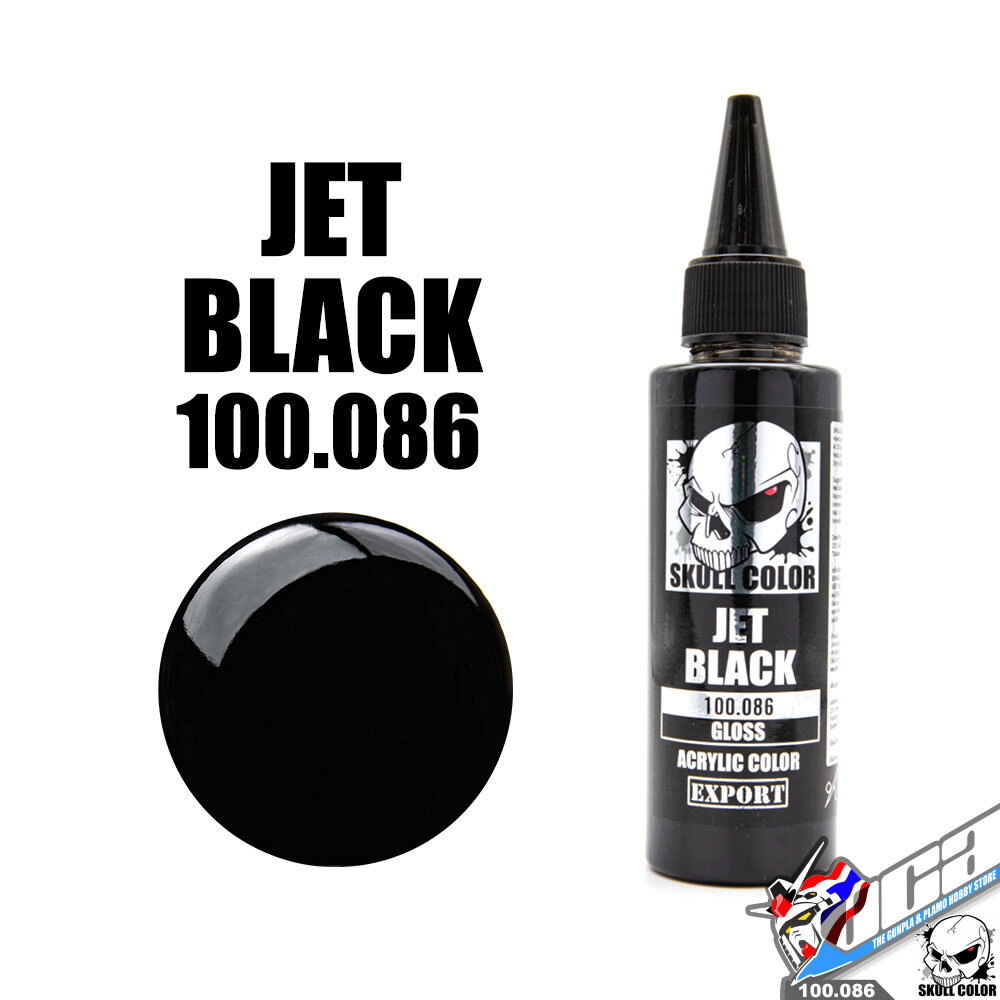 Skull Color™ Modelling Paint Professional GLOSS ACRYLIC COLOR 100.086 JET BLACK 60ML