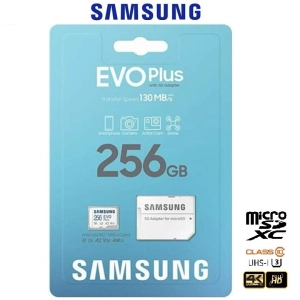 สินค้า Samsung 256GB EVO Plus Micro SDXC With SD Adapter (130MB/s)