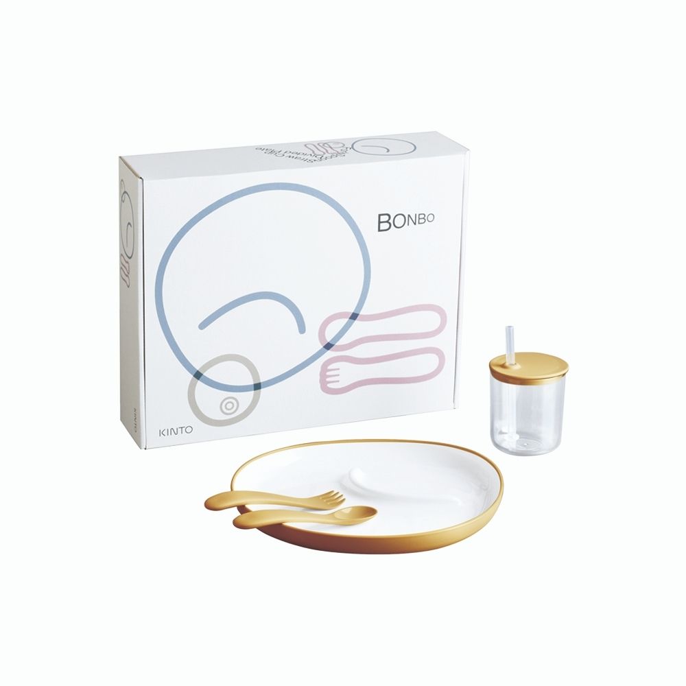 ชุดทานอาหารพลาสติกสำหรับเด็ก KINTO BONBO 4pcs set yellow ราคา 1,480 บาท*ส่งฟรี