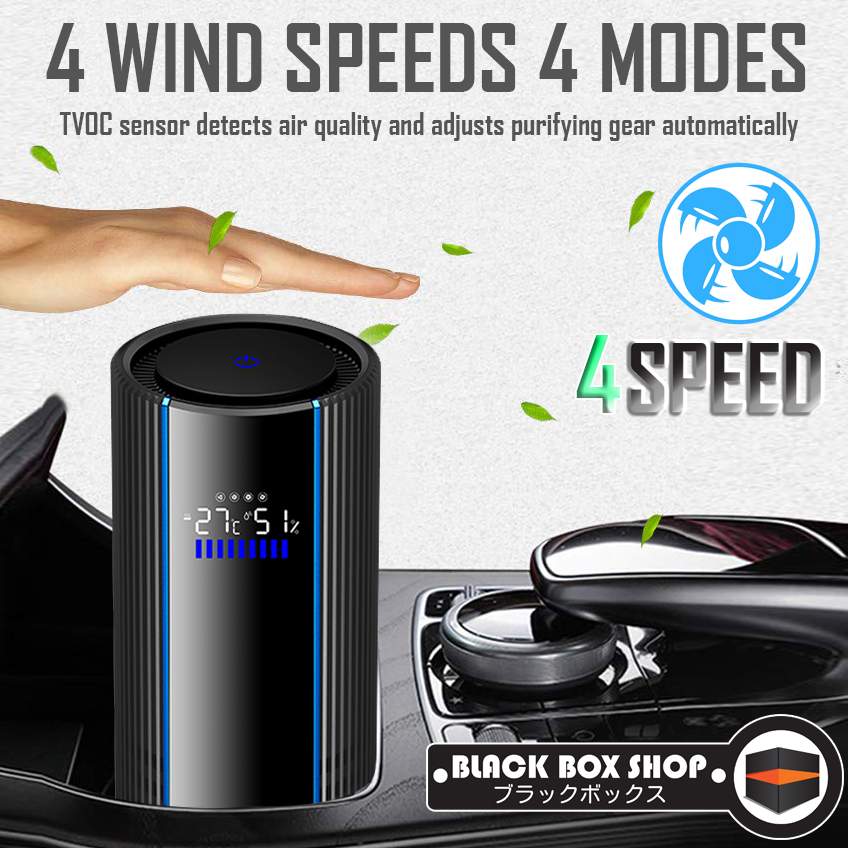 ลองดูภาพสินค้า Car Air Per,Air Freshener with Smart Touch LED Light 4 Models Adjle Premium Alm Alloy Hepa Filter,Remove Dust, Cigarette Smoke, Bad Odors (Air Per)