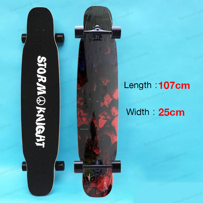 Skateboard ลองบอร์ด Longboard Skateboard (ฟรี! กระเป๋าและอุปกรณ์ครบชุด) ส่งจากไทย3 วันได้รับของ กระดานยาวสเก็ตบอร์ดมืออาชีพ เริ่มต้นผู้ใหญ่วัยรุ่น