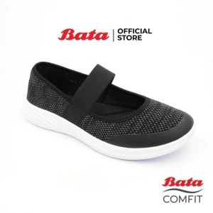 ภาพหน้าปกสินค้าBata COMFIT CASUAL รองเท้าลำลองสไตล์สปอร์ต แบบสวม มีสายรัด สีดำ รหัส 6596202 Ladiescomfort ที่เกี่ยวข้อง