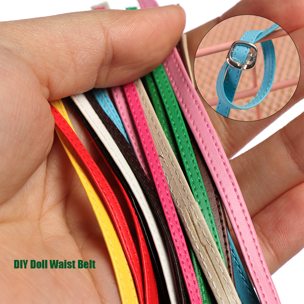 BRNA434792 11 colors Width 3/5mm Length 50cm DIY Clothes Accessories Doll Waist Belts Kids Educational Toys Handmade Belt Material