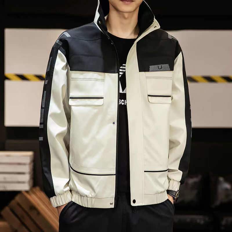 เสื้อแจ็คเก็ตผู้ชาย 2020 ฤดูร้อนใหม่อินคู่เสื้อผ้าด้านบนเทรนด์การจับคู่สีเสื้อแจ็คเก็ตเกาหลี # 8822