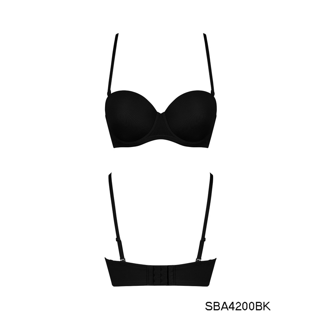Sabina (ดันทรง) เสื้อชั้นใน Body Bra (เกาะอก) Doomm Doomm SBA4200BK สีดำ