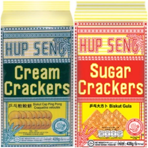 สินค้า Hup Seng Cracker ขนาด 428g นำเข้าจากมาเลเซีย มี 2 รสชาติ
