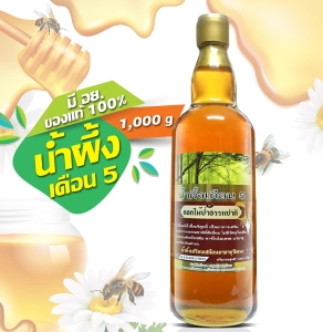 สินค้า น้ำผึ้งป่า เดือน 5 (ขวดแก้ว) น้ำผึ้งอรุณรุ่งสมุนไพร ดอกไม้ป่าธรรมชาติ น้ำผึ้งแท้ น้ำผึ้งบริสุทธิ์ คุณค่าจากธรรมชาติที่ดีเยี่ยม