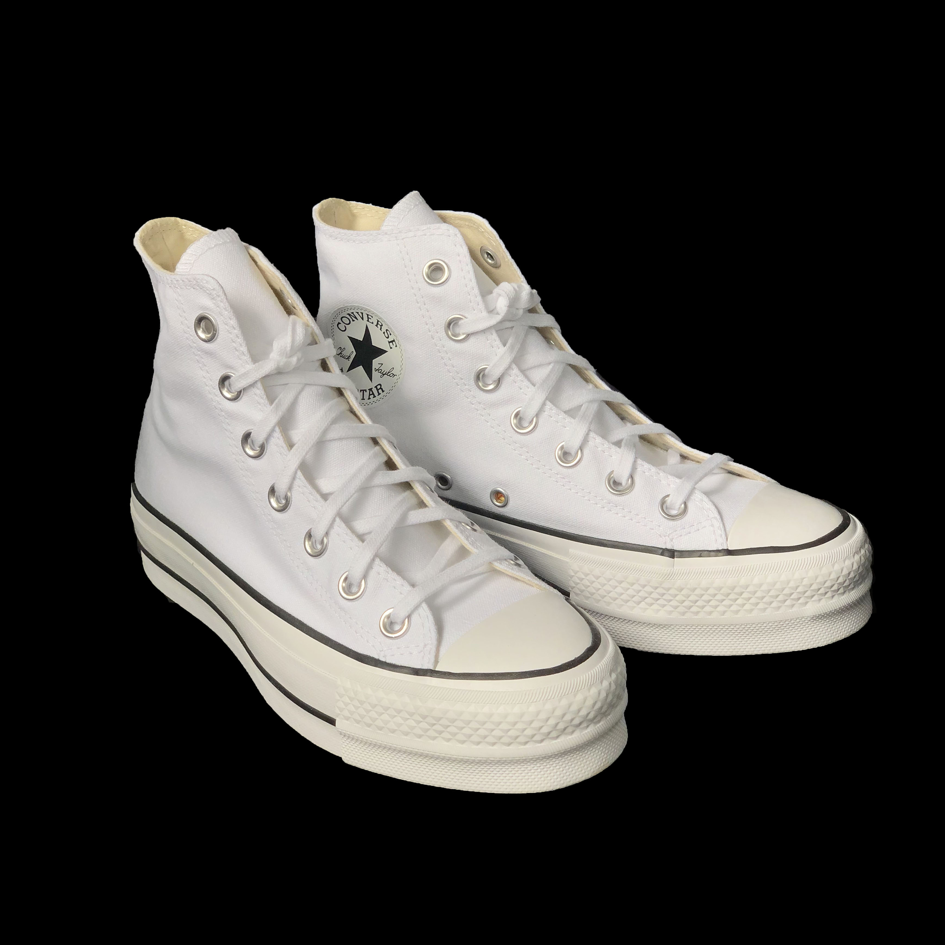 ConverseConverse สีขาวหนา soled รองเท้าผู้หญิงสูงต่ำรองเท้าผ้าใบ561676C 560846C