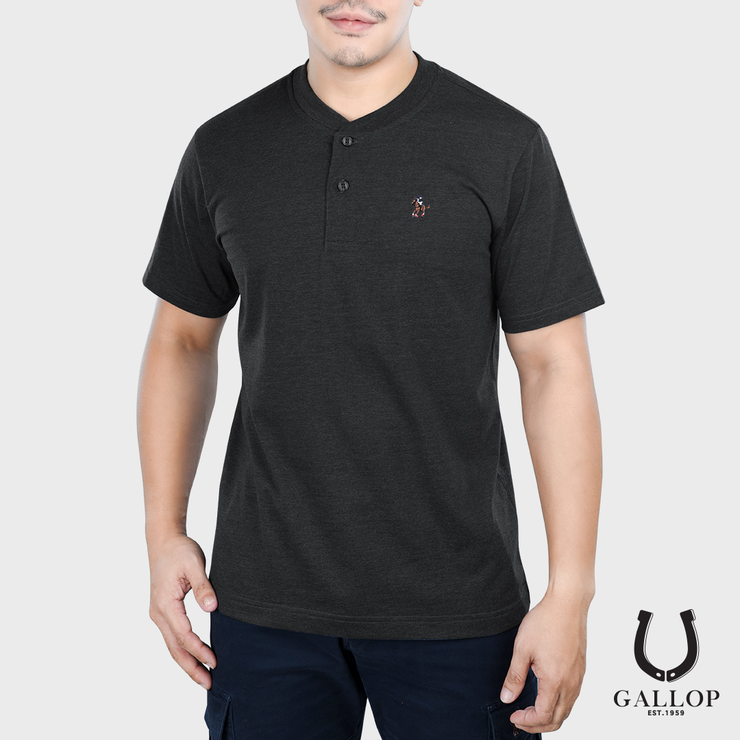 GALLOP : เสื้อยืดคอกระดุม T-SHIRT (Henley neck)  GT9043 ราคาปรกติ 790.-