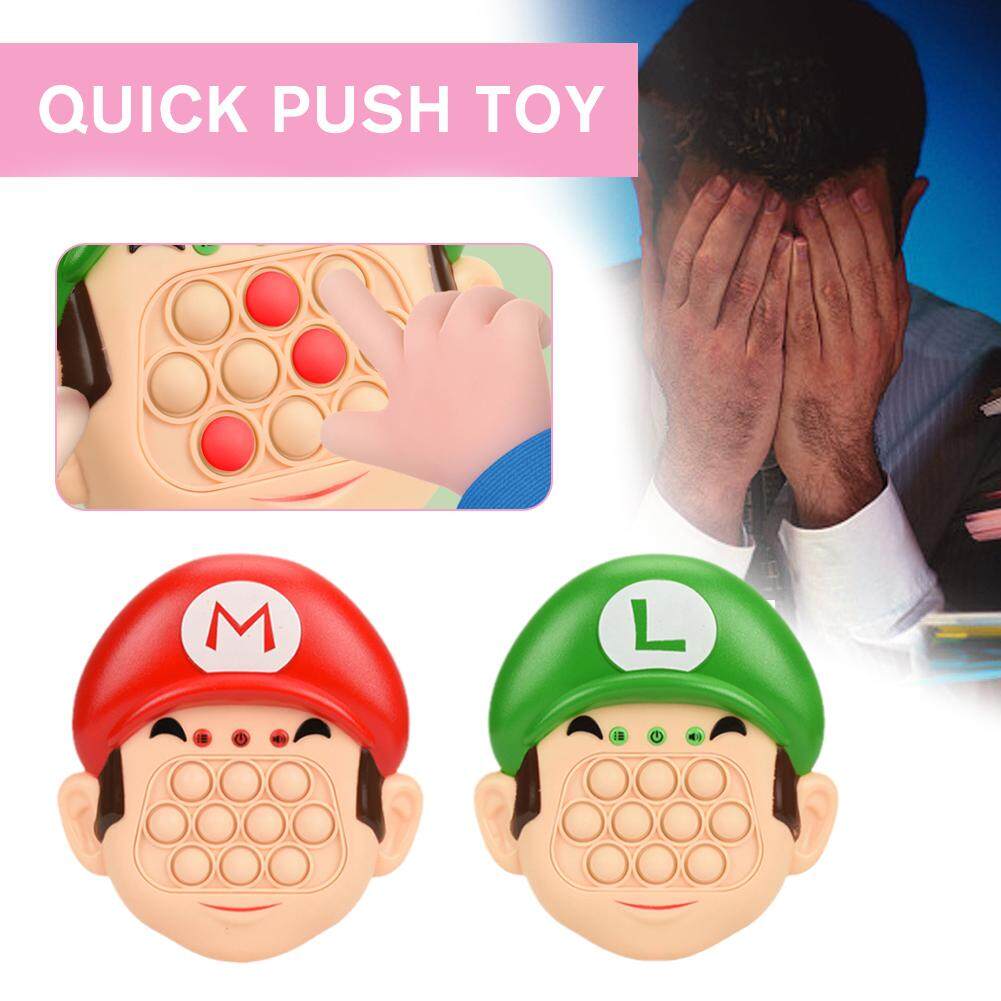 Mario Rapid Push Puzzle Game Machine Push Pop Bubble Pop it Fidget To