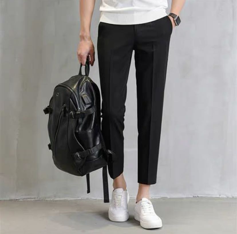 BGBG 2021 Fashion Casual Slacks Cropped Pants X201 กางเกงสแล็คชาย 5ส่วน สไตย์เกาหลี กางเกงขายาวชาย