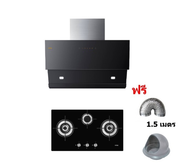 [0% 10 เดือน] (Fotile)เครื่องดูดควันกระโจม JQG9031 + FOTILE เตาฝังแก๊ส GHG78312 ฟรีท่อลม ฝาครอบกันแมลง และ อื่นๆ ราคา 61,800 บาท*ส่งฟรี