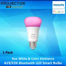 ภาพขนาดย่อของสินค้าPhilips Hue White & Color Ambiance A19/E26 60W Blth LED Smart Bulbs, 1 Pack or 3 Pack