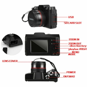 สินค้า 【Hot Sale】Digital Full HD1080p 16X กล้องดิจิตอลกล้องวิดีโอระดับมืออาชีพกล้อง vlogging