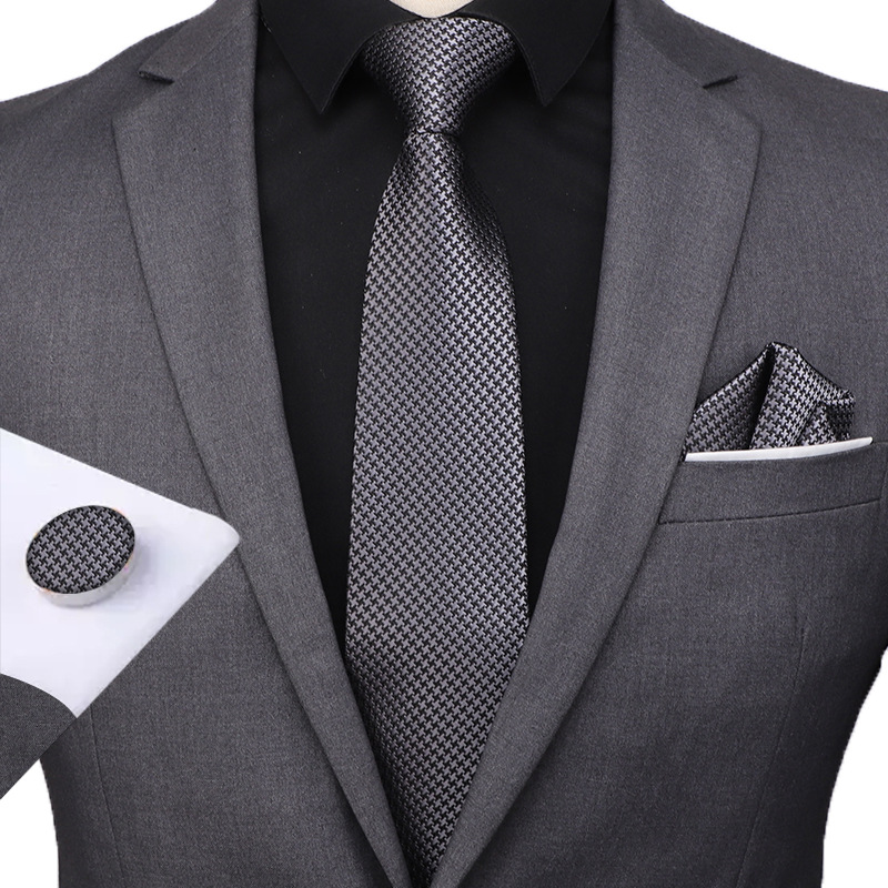 New Polyester Silk Arrow Men Tie Polka Dot Stripes Fashion Designer Tie for Men Business 8cm Tie Factory Customization