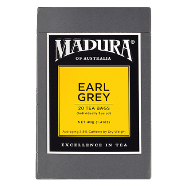 Madura Earl Grey 20 Tea Bags 40g มาดูร่า ชาเอิร์ลเกรย์ ขนาด 40 กรัม 1 กล่องบรรจุ 20 ซอง (1035) ราคา 139 บาท*ส่งฟรี