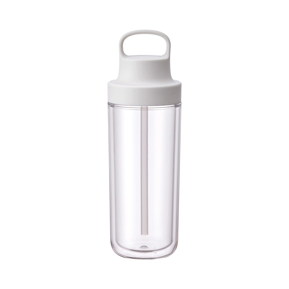 ขวดน้ำพลาสติกสองชั้นมีหลอดดูด KINTO TO GO BOTTLE 480ml white ราคา 990 บาท*ส่งฟรี