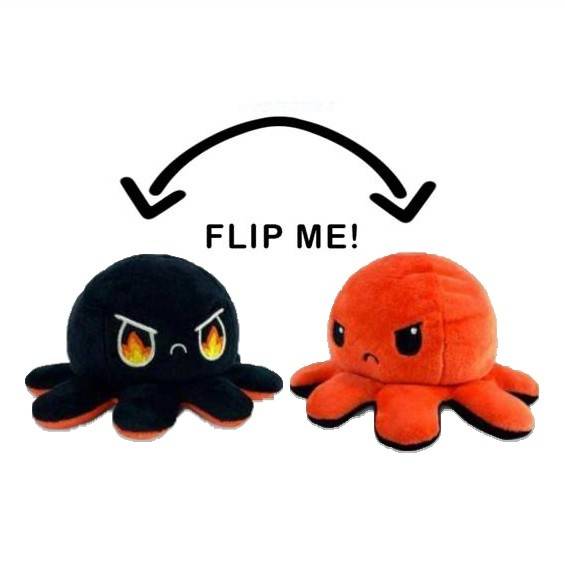 ⚡️พร้อมส่งจากไทย? ตุ๊กตาปลาหมึก พลิกเปลี่ยนสี กลับด้านได้ เปลี่ยนหน้า ตุ๊กตาปลาหมึกเปลี่ยนอารมณ์ ตุ๊กตาน่ารัก Reversible Flip octopus
