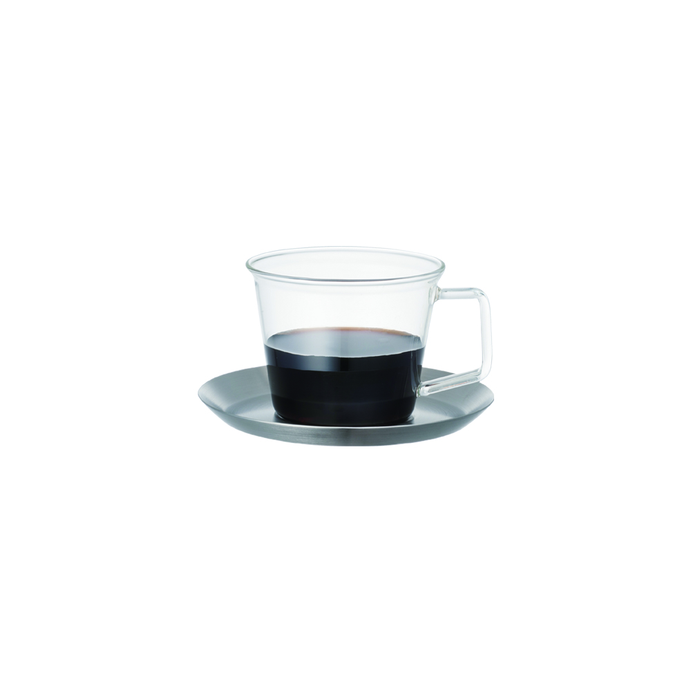 แก้วกาแฟพร้อมจานรองสแตนแลส KINTO CAST coffee cup & saucer 220ml stainless steel ราคา 750 บาท*ส่งฟรี